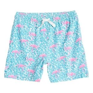 Chubbies Little Kids' Classic Swim Trunks Shorts Mini Mingos Flamingos 12-18 Mo.